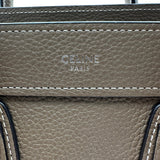 セリーヌ CELINE ラゲージナノショッパー 189243 トープ シルバー金具 ドラムドカーフスキン レディース ハンドバッグ