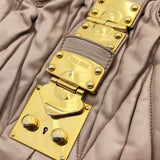 ミュウミュウ miu miu マテラッセ ハンドバッグ ピンクベージュ ナッパレザー レディース ショルダーバッグ