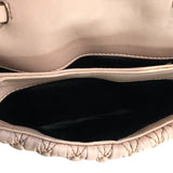 ミュウミュウ miu miu ナッパクリスタル ショルダーバッグ RT0530 ピンクベージュ シルバー金具 ナッパレザー レディース ショルダーバッグ