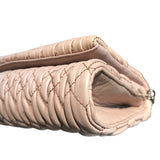 ミュウミュウ miu miu ナッパクリスタル ショルダーバッグ RT0530 ピンクベージュ シルバー金具 ナッパレザー レディース ショルダーバッグ