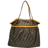 フェンディ FENDI ズッカ トートバッグ 8BH203 ブラウン ナイロン/パテット レディース トートバッグ
