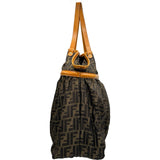 フェンディ FENDI ズッカ トートバッグ 8BH203 ブラウン ナイロン/パテット レディース トートバッグ