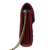 グッチ GUCCI GGマーモント チェーンウォレット 474575 レット ゴールド金具 レザー レディース ウォレットチェーン
