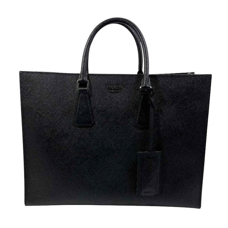 【未使用品】プラダ PRADA　メンズ　ビジネスバッグ　トートバッグ　保存袋付き プラダ PRADA サフィアーノ トートバッグ ブラック サフィアーノレザー