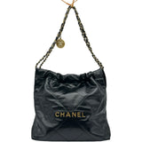 シャネル CHANEL CHANEL22 スモール AS3260 ブラック/ゴールド シャイニーカーフ レディース ショルダーバッグ