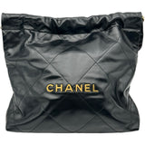 シャネル CHANEL CHANEL22 スモール AS3260 ブラック/ゴールド シャイニーカーフ レディース ショルダーバッグ