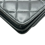 シャネル CHANEL マトラッセミニチェーンウォレット AP1649 31番台 ブラック ラムスキン レディース ウォレットチェーン