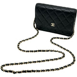 シャネル CHANEL マトラッセミニチェーンウォレット AP1649 31番台 ブラック ラムスキン レディース ウォレットチェーン
