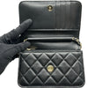 シャネル CHANEL マトラッセミニチェーンウォレット AP1649 31番台 ブラック ラムスキン レディース ウォレットチェーン