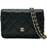 シャネル CHANEL マトラッセミニチェーンウォレット AP1649 31番台 ブラック ラムスキン レディース ウォレットチェーン