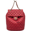 シャネル CHANEL マトラッセバッグパック A91121 23番台 レッド/ゴールド金具 ラムスキン レディース リュック・デイパック