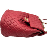 シャネル CHANEL マトラッセバッグパック A91121 23番台 レッド/ゴールド金具 ラムスキン レディース リュック・デイパック