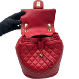 シャネル CHANEL マトラッセバッグパック A91121 23番台 レッド/ゴールド金具 ラムスキン レディース リュック・デイパック