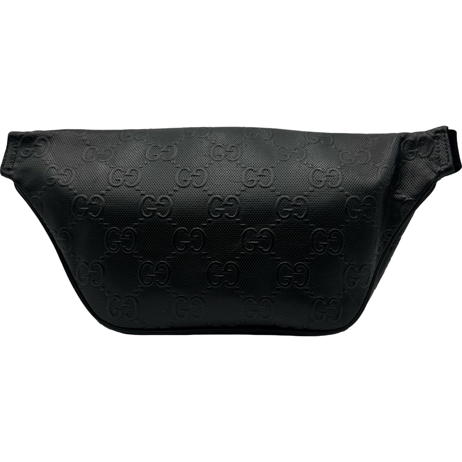 グッチ GUCCI GGエンボスベルトバッグ 645093 ブラック　シルバー金具 GGエンボス メンズ ボディバッグ グッチ GUCCI GGエンボスベルトバッグ 645093 ブラック シルバー金具