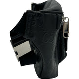 グッチ GUCCI GGエンボスベルトバッグ 645093 ブラック　シルバー金具 GGエンボス メンズ ボディバッグ