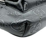 グッチ GUCCI GGエンボスベルトバッグ 645093 ブラック　シルバー金具 GGエンボス メンズ ボディバッグ