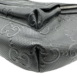 グッチ GUCCI GGエンボスベルトバッグ 645093 ブラック　シルバー金具 GGエンボス メンズ ボディバッグ
