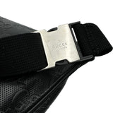 グッチ GUCCI GGエンボスベルトバッグ 645093 ブラック　シルバー金具 GGエンボス メンズ ボディバッグ