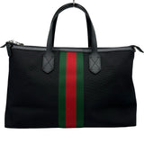 グッチ GUCCI シェリーライン2WAYトート 619750 ブラック レザー/キャンバス メンズ トートバッグ