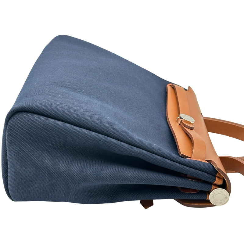 エルメス HERMES エールバッグジップPM W刻印 ネイビー/シルバー金具