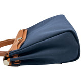 エルメス HERMES エールバッグジップPM W刻印 ネイビー/シルバー金具 トワル レディース ショルダーバッグ