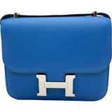 エルメス HERMES コンスタンスミニ C刻印　(2018年製) ブルーセリージュ シルバー金具 エプソン レディース ショルダーバッグ