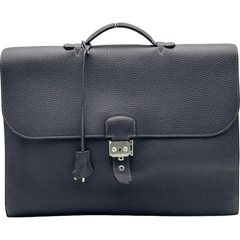 エルメス HERMES サックアデペッシュ41 ヴェルソ □Q刻印 レザン