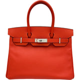 エルメス HERMES バーキン30 C刻印 カプシーヌ/シルバー金具 エプソン レディース ハンドバッグ