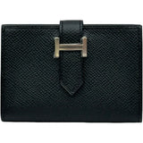 エルメス HERMES べアンミニ C刻印 ブラック シルバー金具 エプソン レディース カードケース