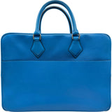 エルメス HERMES ポルトドキュマンプリュム24H □Q刻印 ブルーイドラ/シルバー金具 エバーカラー メンズ ビジネスバッグ