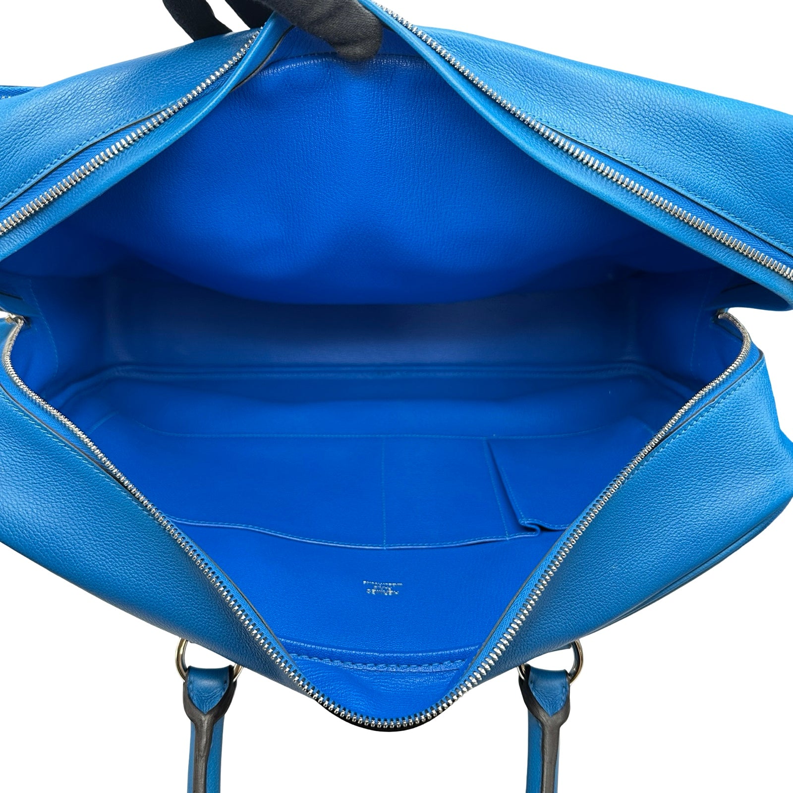 エルメス HERMES ポルトドキュマンプリュム24H □Q刻印 ブルーイドラ/シルバー金具 エバーカラー メンズ ビジネスバッグ エルメス HERMES ポルトドキュマンプリュム24H □Q刻印 ブルーイドラ