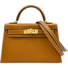 エルメス HERMES ミニケリー2 B刻印 ナチュラルサブレ ゴールド金具 ヴォーバトラー レディース ショルダーバッグ