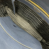プラダ PRADA ロゴショルダー ブルー レザー レディース ショルダーバッグ