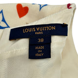 ルイ・ヴィトン LOUIS VUITTON ゲームオン モノグラム総柄半袖ワンピース FKDR50 ベージュ ウール レディース ワンピース