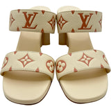 ルイ・ヴィトン LOUIS VUITTON シルエットライン モノグラムミュールサンダル MA1212 アイボリー レザー レディース サンダル
