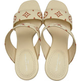 ルイ・ヴィトン LOUIS VUITTON シルエットライン モノグラムミュールサンダル MA1212 アイボリー レザー レディース サンダル