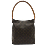 ルイ・ヴィトン LOUIS VUITTON ルーピングGM M51145 ブラウン モノグラム/レザー レディース ショルダーバッグ