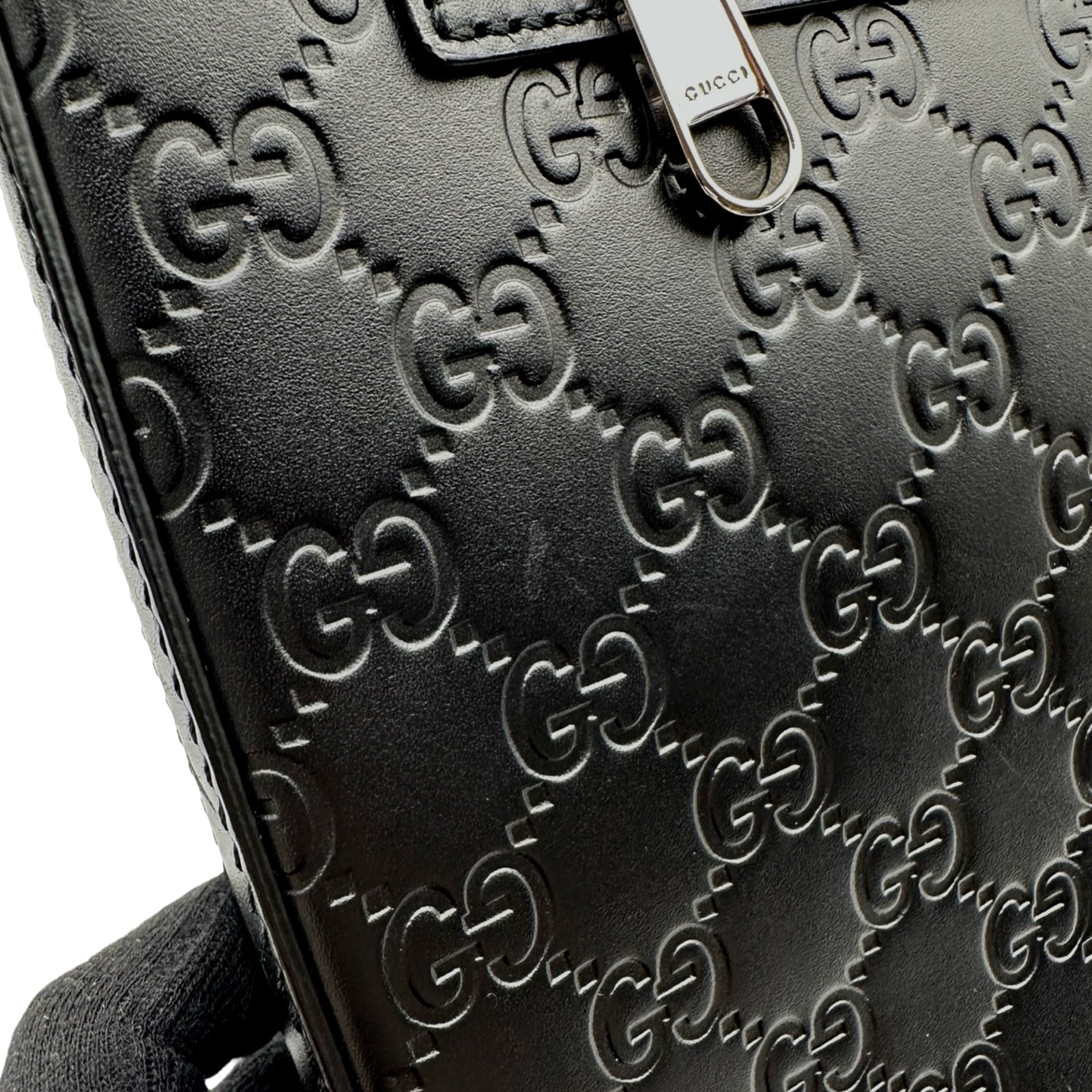 グッチ GUCCI グッチシマ ショルダーバッグ 406408 ブラック シルバー
