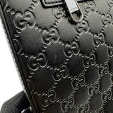 グッチ GUCCI グッチシマ ショルダーバッグ 406408 ブラック シルバー金具 レザー メンズ 斜め掛けバッグ
