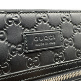 グッチ GUCCI グッチシマ ショルダーバッグ 406408 ブラック シルバー金具 レザー メンズ 斜め掛けバッグ