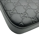 グッチ GUCCI グッチシマ ショルダーバッグ 406408 ブラック シルバー金具 レザー メンズ 斜め掛けバッグ