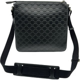 グッチ GUCCI グッチシマ ショルダーバッグ 406408 ブラック シルバー金具 レザー メンズ 斜め掛けバッグ