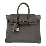 エルメス HERMES バーキン25 B刻 グリメイヤー シルバー金具 トゴ レディース ハンドバッグ
