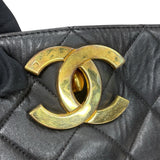 シャネル CHANEL マトラッセチェーントートバッグ ブラック ゴールド金具 カーフ レディース トートバッグ