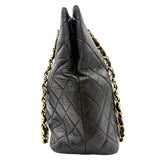 シャネル CHANEL マトラッセチェーントートバッグ ブラック ゴールド金具 カーフ レディース トートバッグ