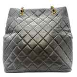 シャネル CHANEL マトラッセチェーントートバッグ ブラック ゴールド金具 カーフ レディース トートバッグ