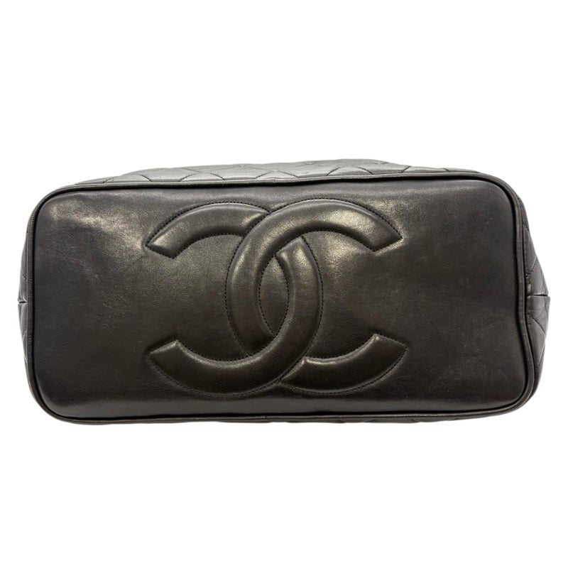 シャネル CHANEL マトラッセチェーントートバッグ ブラック ゴールド
