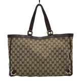 グッチ GUCCI アビートートバッグ 141472 ベージュ GGキャンバス/レザー レディース トートバッグ