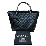 シャネル CHANEL カンボンライントートバッグ A25169 ブラック ラムスキン レディース トートバッグ