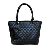 シャネル CHANEL カンボンライントートバッグ A25169 ブラック ラムスキン レディース トートバッグ